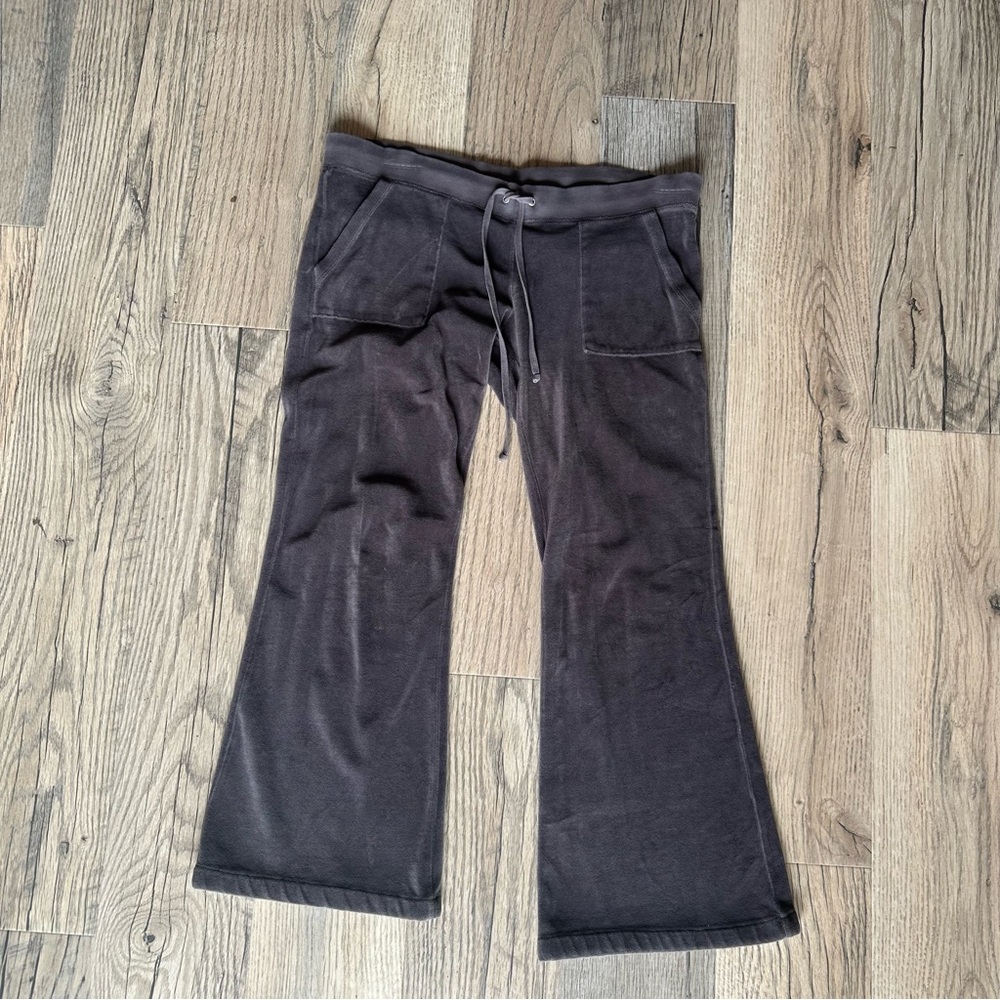 Vintage Juicy Couture Iconic Flared Lounge Pants Velvet Velour Small